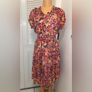 NWT lapis casual floral dress size M